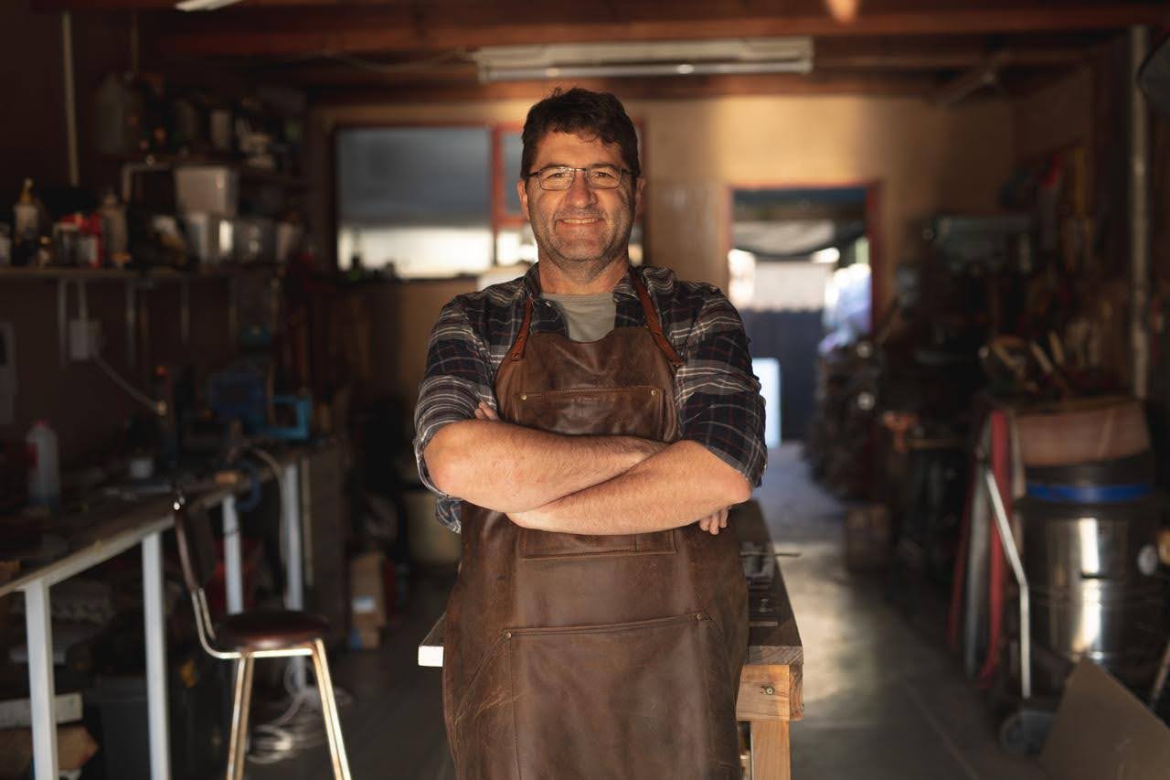 Anton Kock in his workshop
